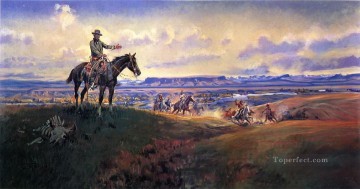  1922 Obras - charles m russell y sus amigos 1922 Charles Marion Russell Vaquero de Indiana